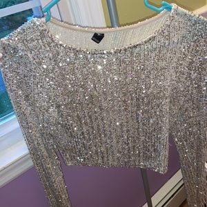 Champagne sparkle Two piece skirt and top set